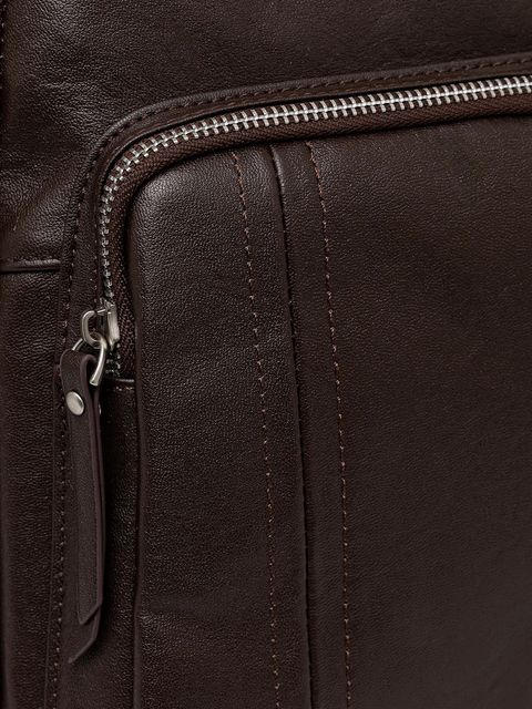 Answear.LAB plecak skórzany damski kolor brązowy mały gładki