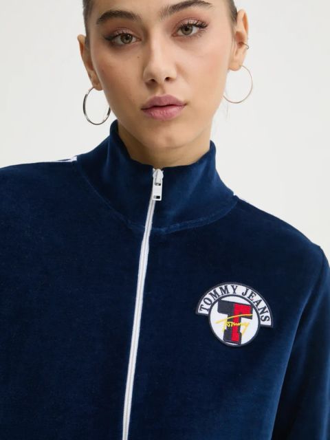 Tommy Jeans bluza damska kolor granatowy gładka DW0DW20565