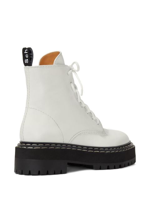 Proenza Schouler Combat leather boots - White