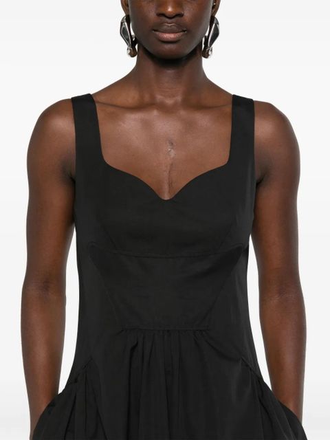 Alexander McQueen sweetheart-neck midi dress - Black