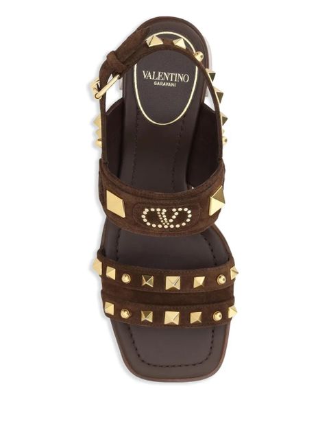 Valentino Garavani 60mm stud-detail sandals - Brown - zdjęcie produktu nr 2