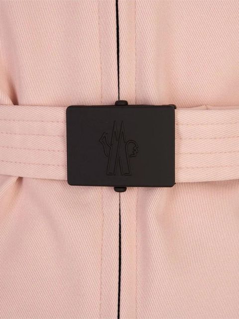 Moncler Grenoble fur trim belted coat - Pink