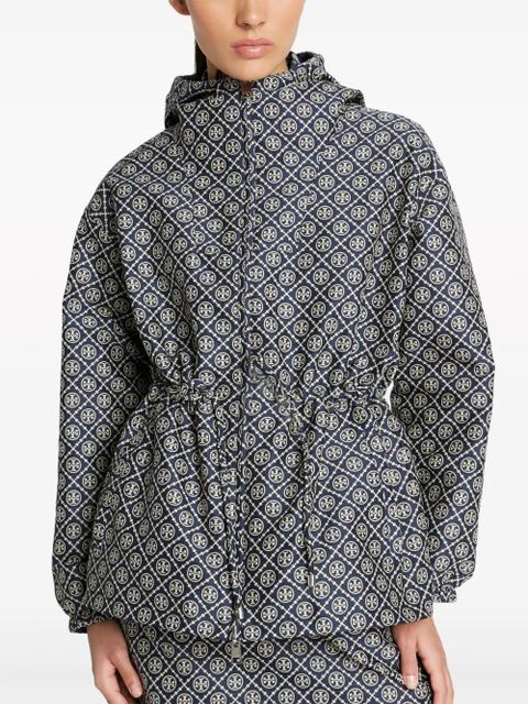 Tory Burch T Monogram-jacquard reversible jacket - Blue