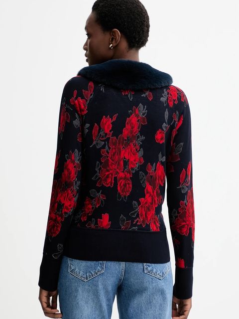 Blugirl Blumarine sweter dwustronny kolor granatowy RF5191.MA98O - zdjęcie produktu nr 2