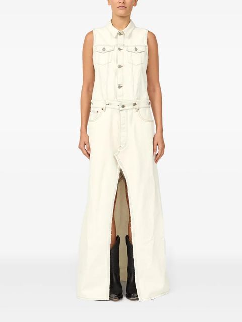 MM6 Maison Margiela denim maxi dress - Neutrals - zdjęcie produktu nr 2