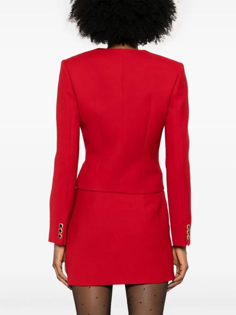 Alessandra Rich single-breasted wool blazer - Red