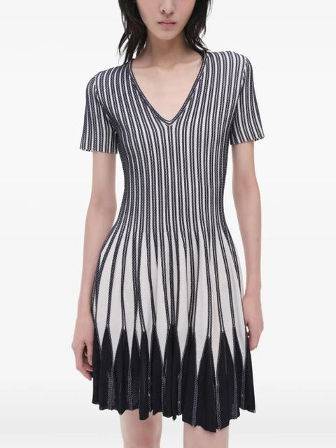 Simkhai Beckett vertical-stripe mini dress - Blue