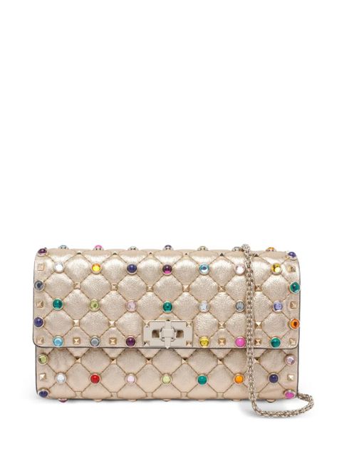 Valentino Garavani Rockstud Spike jewel-embellished pochette - Neutrals - zdjęcie produktu nr 1