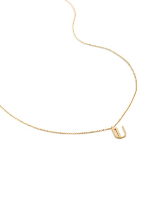 Monica Vinader Alphabet U necklace - Gold - zdjęcie produktu nr 2