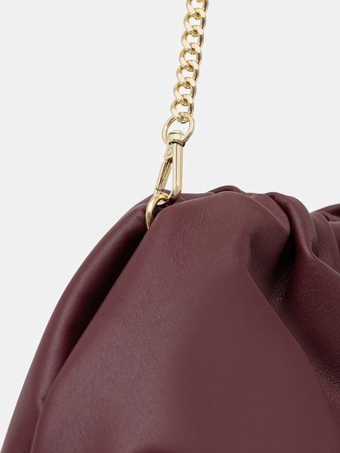 Answear.LAB torebka skórzana kolor bordowy