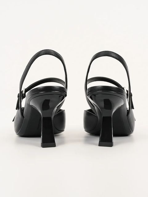 Karl Lagerfeld szpilki skórzane KARMEL kolor czarny KL33623