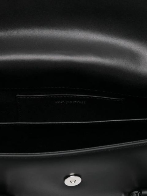 Self-Portrait crystal-bow top-handle bag - Black - zdjęcie produktu nr 2