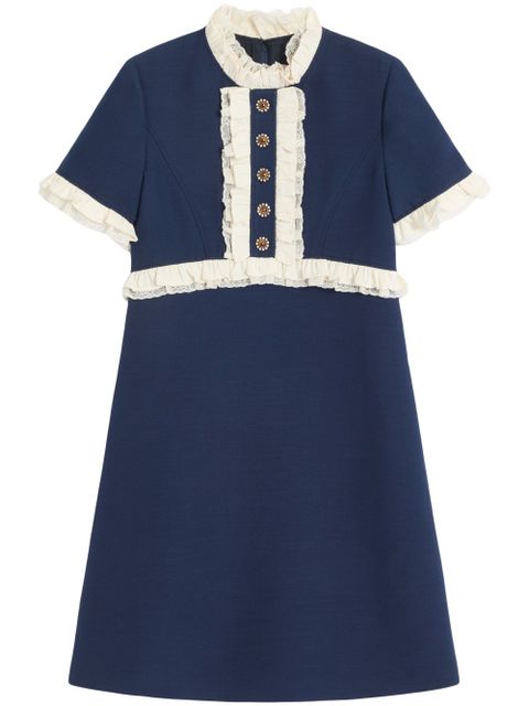 Valentino Garavani mini Crepe Couture wool dress - Blue
