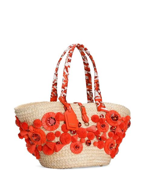 Dolce & Gabbana Capri Coffa bag with embroidery - Neutrals
