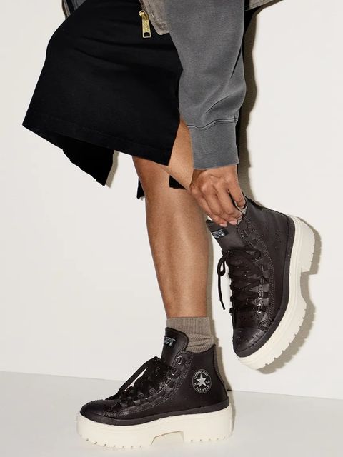 Converse trampki skórzane Chuck Taylor All Star Lugged Heel Cc kolor brązowy A12982C