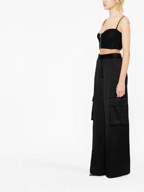 Versace wide-leg cargo trousers - Black