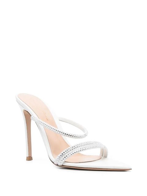 Gianvito Rossi Cannes 105mm suede sandals - White - zdjęcie produktu nr 2