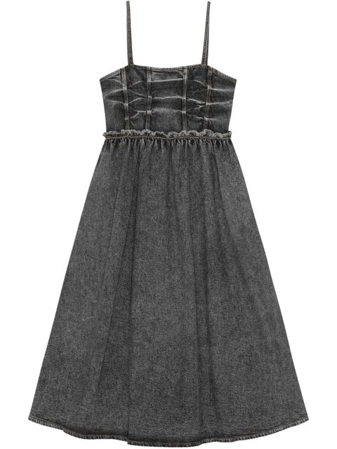 GANNI denim midi dress - Black - zdjęcie produktu nr 1