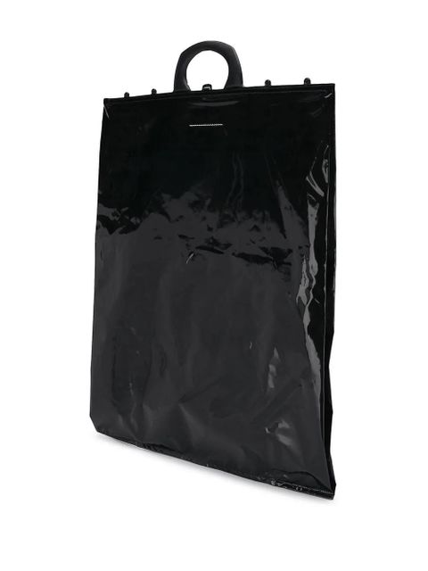 MM6 Maison Margiela patent tote bag - Black
