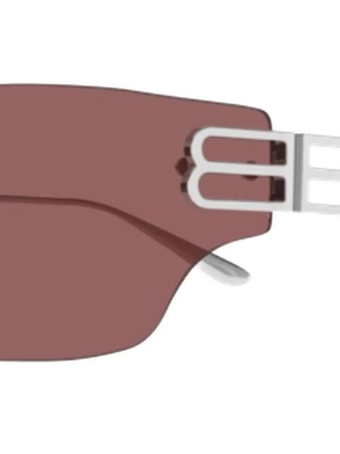 Balenciaga Eyewear rimless logo-detail sunglasses - Silver