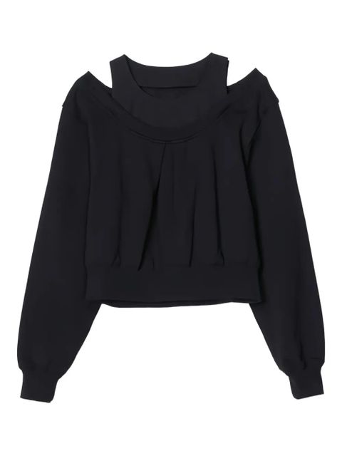 3.1 Phillip Lim cut-out long-sleeve sweatshirt - Black - zdjęcie produktu nr 1