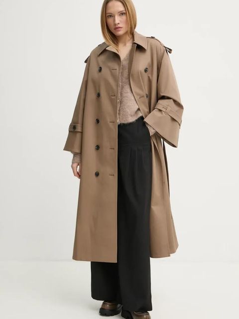 By Malene Birger trencz ALAYA damski kolor brązowy przejściowy oversize 103331