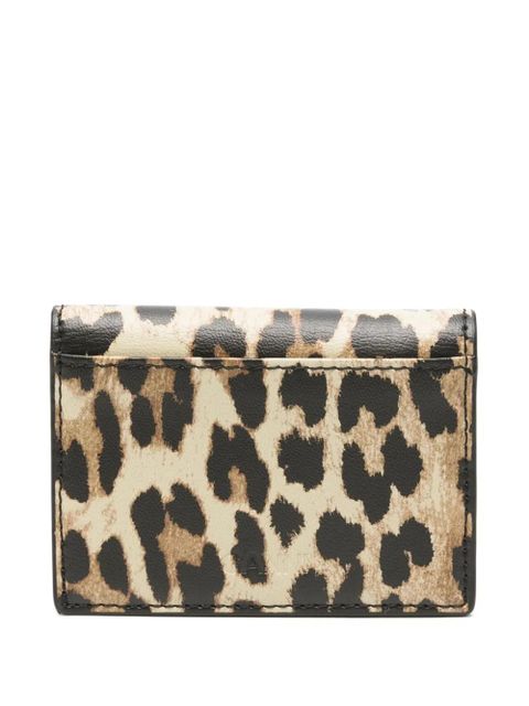 GANNI leopard-print wallet - Neutrals