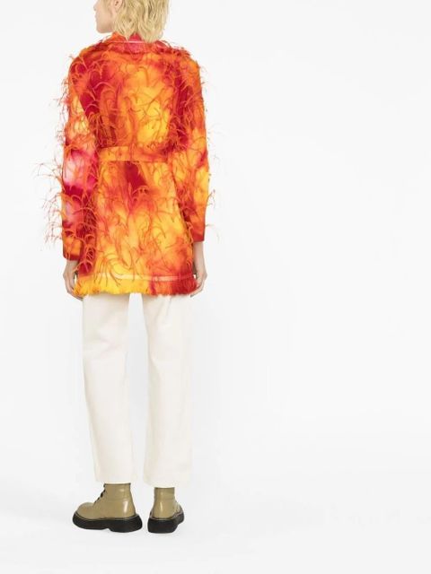 Alanui Sunset feather-trim cardigan - Yellow - zdjęcie produktu nr 2