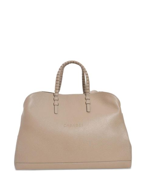 Casadei double C embossed leather tote bag - Brown - zdjęcie produktu nr 2