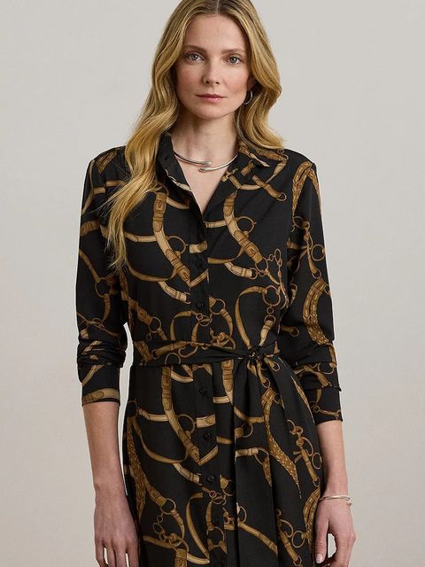 Lauren Ralph Lauren sukienka kolor czarny midi prosta 200978812