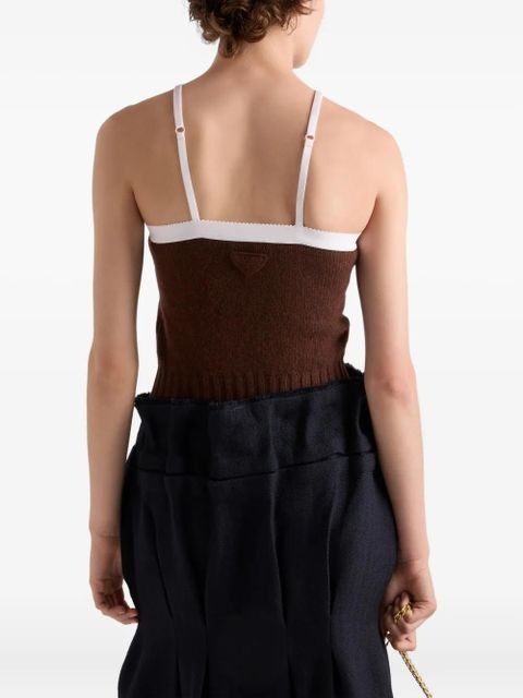 Prada adjustable-straps knitted top - Brown