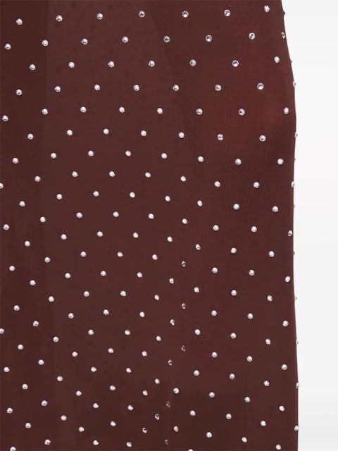 Rabanne crystal-embellished maxi dress - Brown