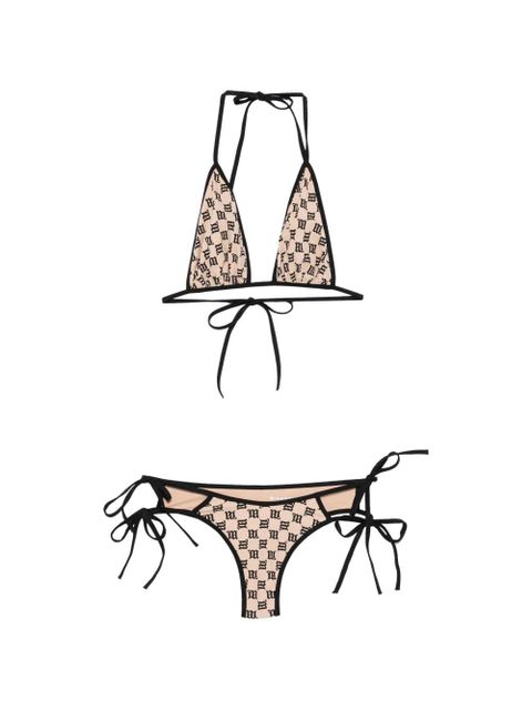 MISBHV Coquette monogram-print bikini - Neutrals - zdjęcie produktu nr 1