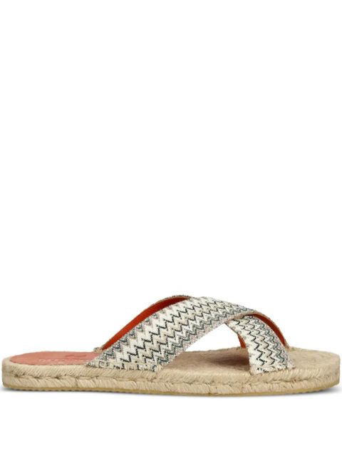 Missoni cross-strap woven slides - Neutrals - zdjęcie produktu nr 1