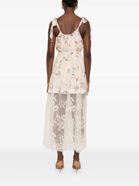 ZIMMERMANN Cascadian Lace midi dress - Neutrals