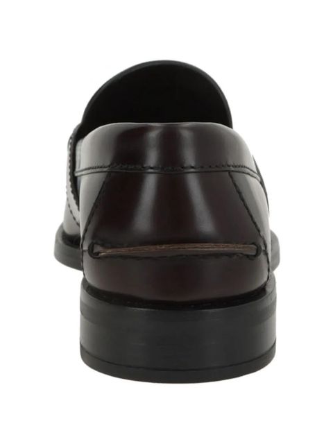 Prada logo-plaque penny loafers - Brown