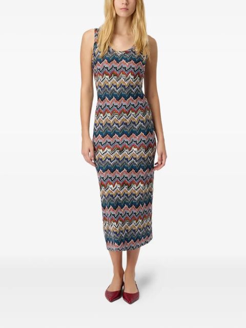 Missoni zigzag sleeveless midi dress - Blue - zdjęcie produktu nr 2