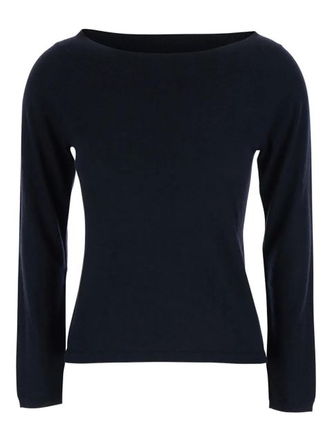 Max Mara boat-neck knitted top - Blue - zdjęcie produktu nr 1