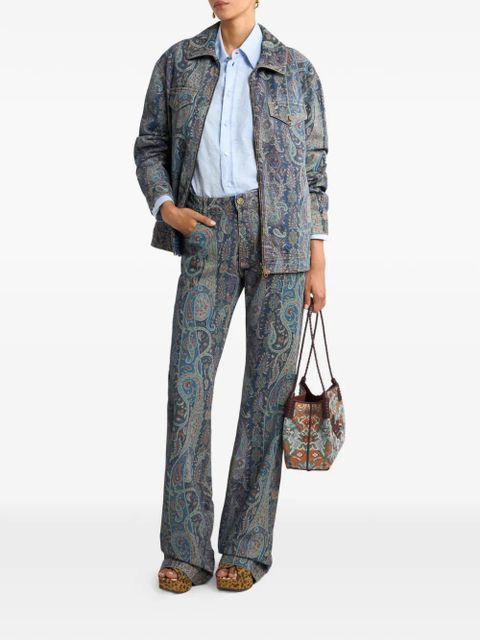 ETRO floral paisley-motif flared jeans - Blue - zdjęcie produktu nr 2