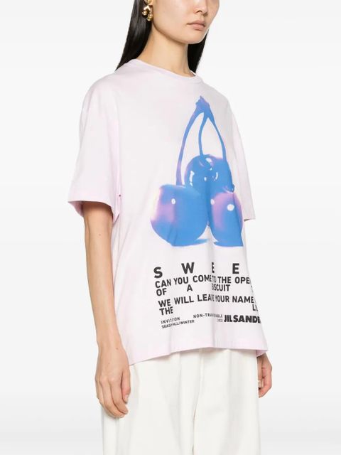 Jil Sander graphic-print cotton T-shirt - Pink
