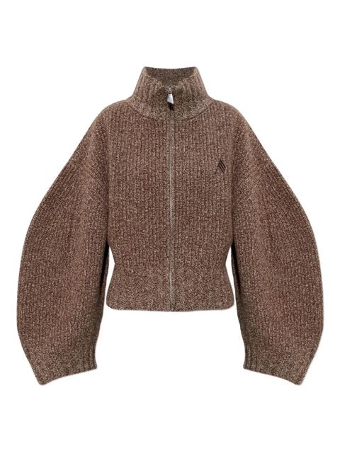 The Attico mélange-effect cardigan - Brown - zdjęcie produktu nr 1