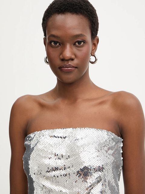 Haveone top damska kolor srebrny gładka RGE-P059