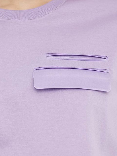 BOSS t-shirt bawełniany damski kolor fioletowy 50521741