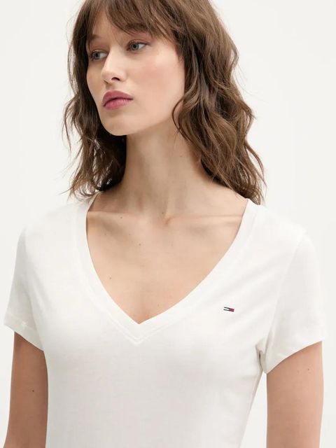 Tommy Jeans t-shirt bawełniany 2-pack damski kolor granatowy DW0DW21367