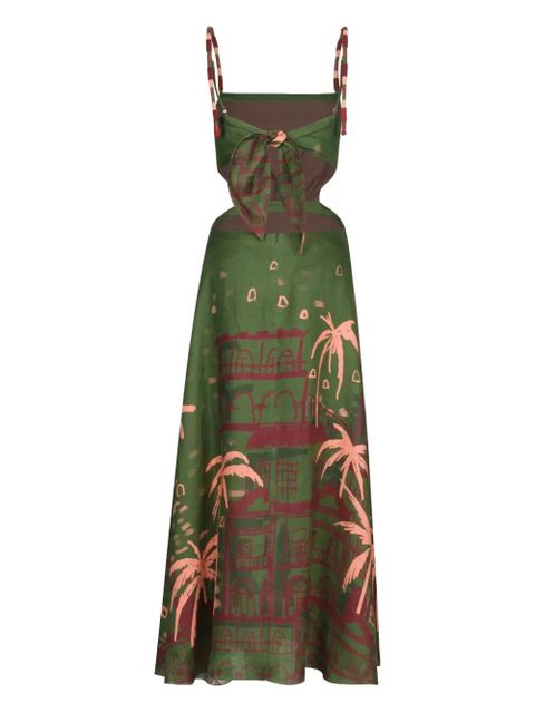 Johanna Ortiz Sailors Prayer cut-out printed dress - Green - zdjęcie produktu nr 2
