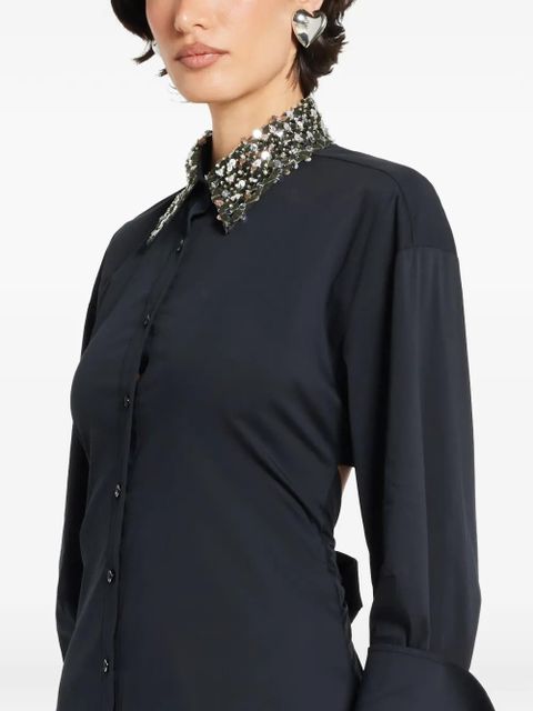 Simon Miller embellished open-back midi dress - Black