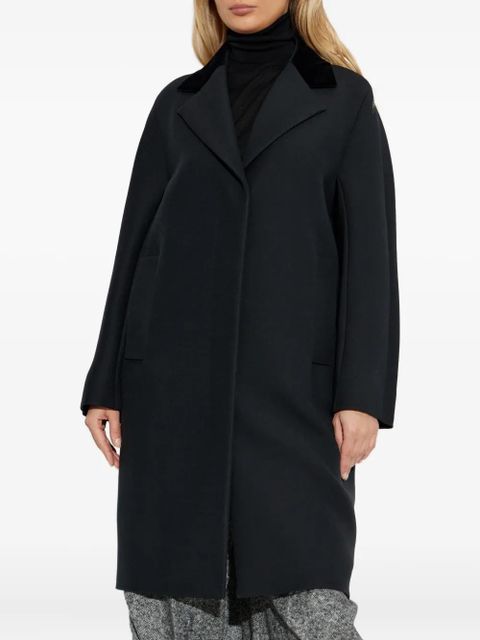 Max Mara Mammola velvet-collar coat - Black