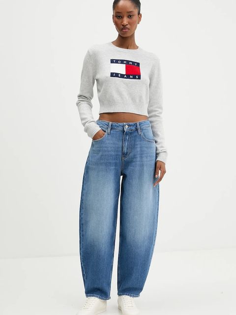 Tommy Jeans sweter damski kolor szary DW0DW21690 - zdjęcie produktu nr 2