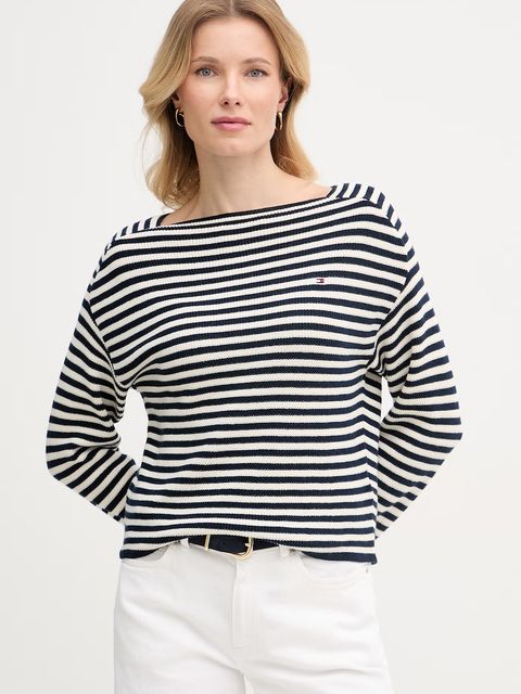 Tommy Hilfiger sweter damski bawełniany - zdjęcie produktu nr 1