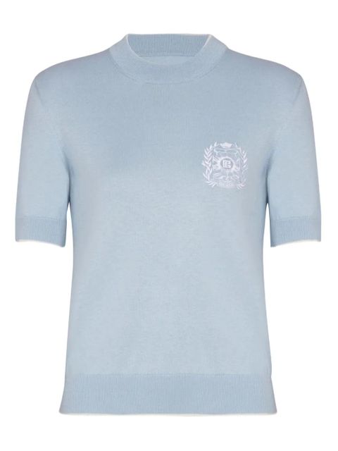 Balmain Emblème-embroidered T-shirt - Blue - zdjęcie produktu nr 1